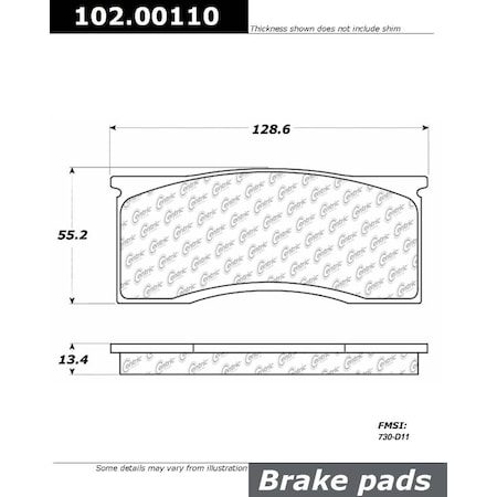 Centric Parts CTEK Metallic Pad, 102.00110 102.00110